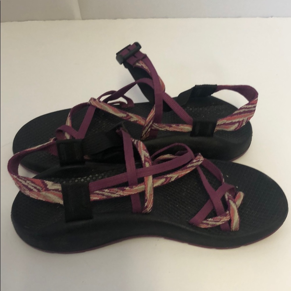 Chaco Purple Sandals W10 Double Toe Strap Vibram